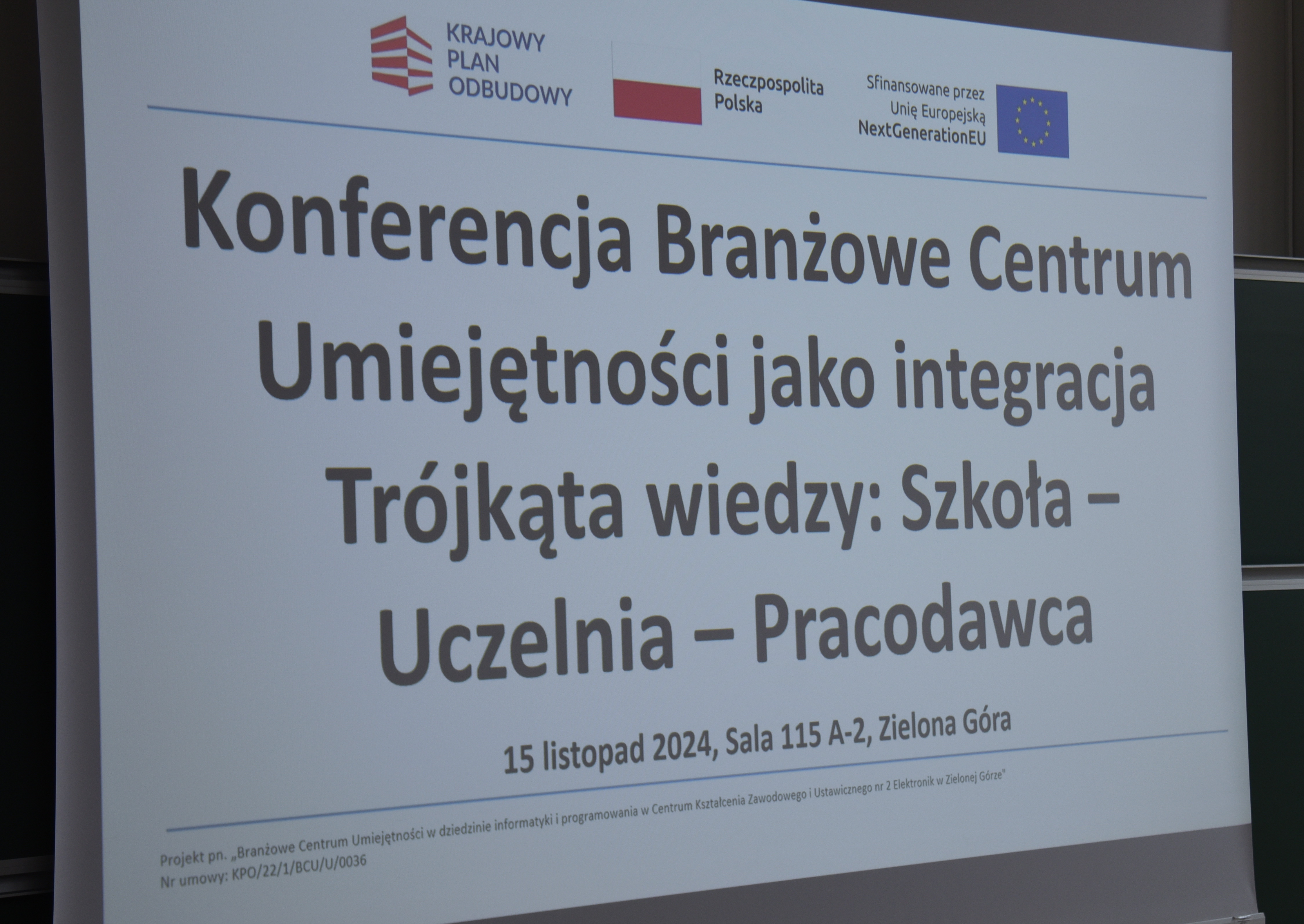 „Branżowe Centrum Umiejętności jako integracja Trójkąta wiedzy: Szkoła – Uczelnia – Pracodawca”